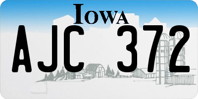 IA license plate AJC372