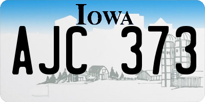 IA license plate AJC373