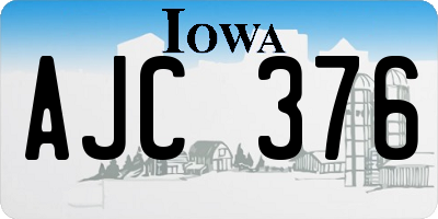 IA license plate AJC376