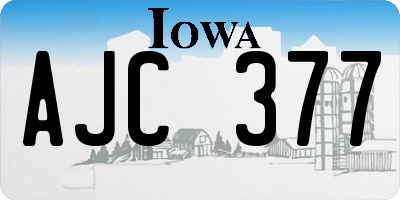 IA license plate AJC377