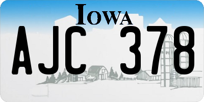 IA license plate AJC378