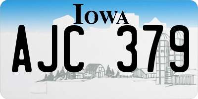 IA license plate AJC379