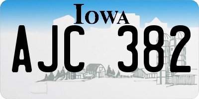 IA license plate AJC382