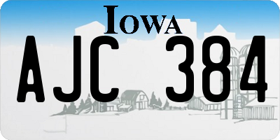 IA license plate AJC384