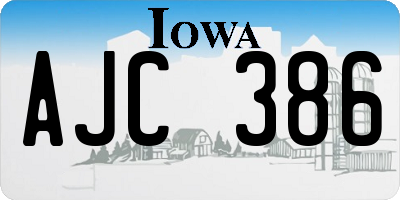 IA license plate AJC386