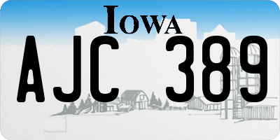 IA license plate AJC389