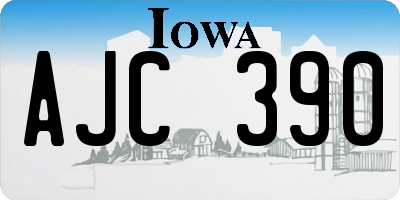 IA license plate AJC390