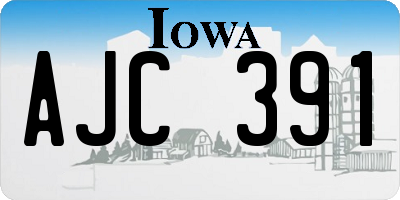 IA license plate AJC391