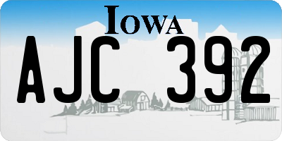 IA license plate AJC392