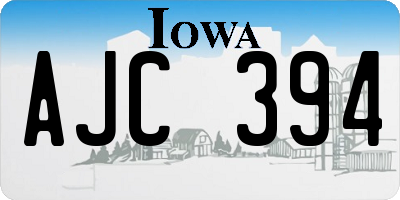 IA license plate AJC394