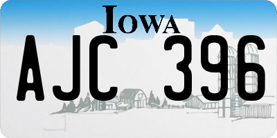 IA license plate AJC396