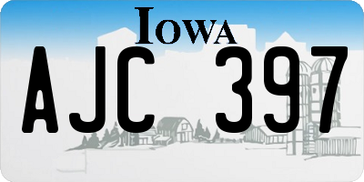 IA license plate AJC397