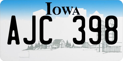 IA license plate AJC398