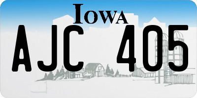 IA license plate AJC405