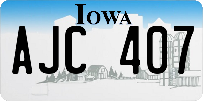 IA license plate AJC407
