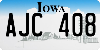 IA license plate AJC408