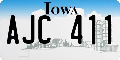 IA license plate AJC411