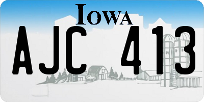IA license plate AJC413