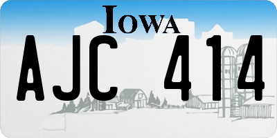 IA license plate AJC414