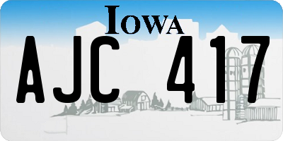 IA license plate AJC417