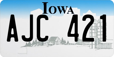 IA license plate AJC421