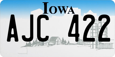 IA license plate AJC422
