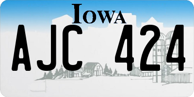 IA license plate AJC424