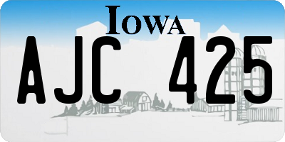 IA license plate AJC425