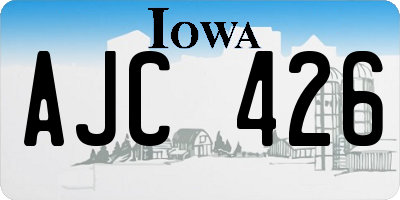 IA license plate AJC426