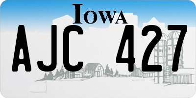 IA license plate AJC427