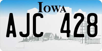 IA license plate AJC428