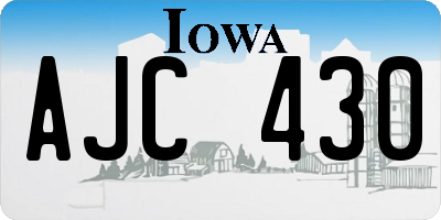 IA license plate AJC430