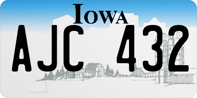 IA license plate AJC432