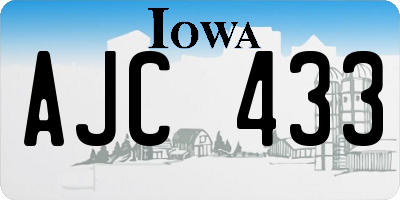 IA license plate AJC433