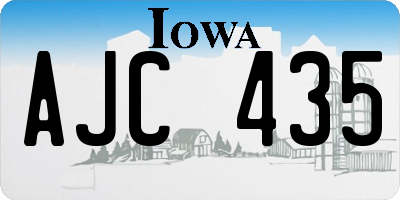 IA license plate AJC435