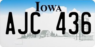 IA license plate AJC436