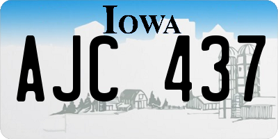 IA license plate AJC437