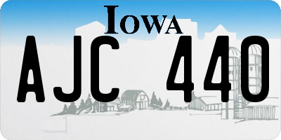 IA license plate AJC440