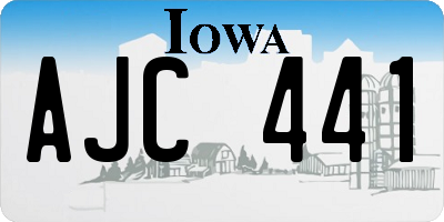 IA license plate AJC441