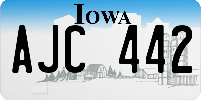 IA license plate AJC442