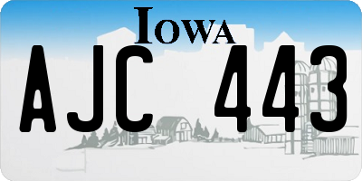IA license plate AJC443