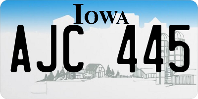 IA license plate AJC445