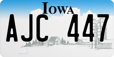IA license plate AJC447