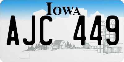 IA license plate AJC449