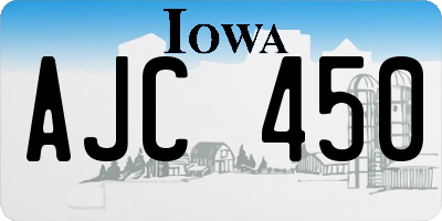 IA license plate AJC450