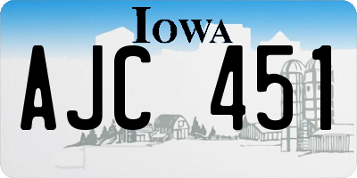 IA license plate AJC451