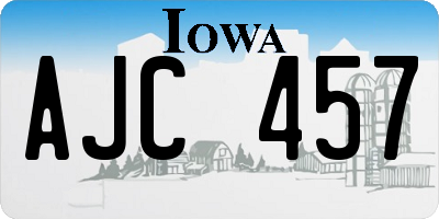 IA license plate AJC457