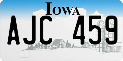 IA license plate AJC459