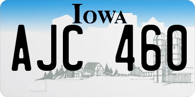 IA license plate AJC460