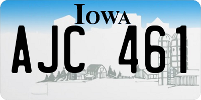 IA license plate AJC461